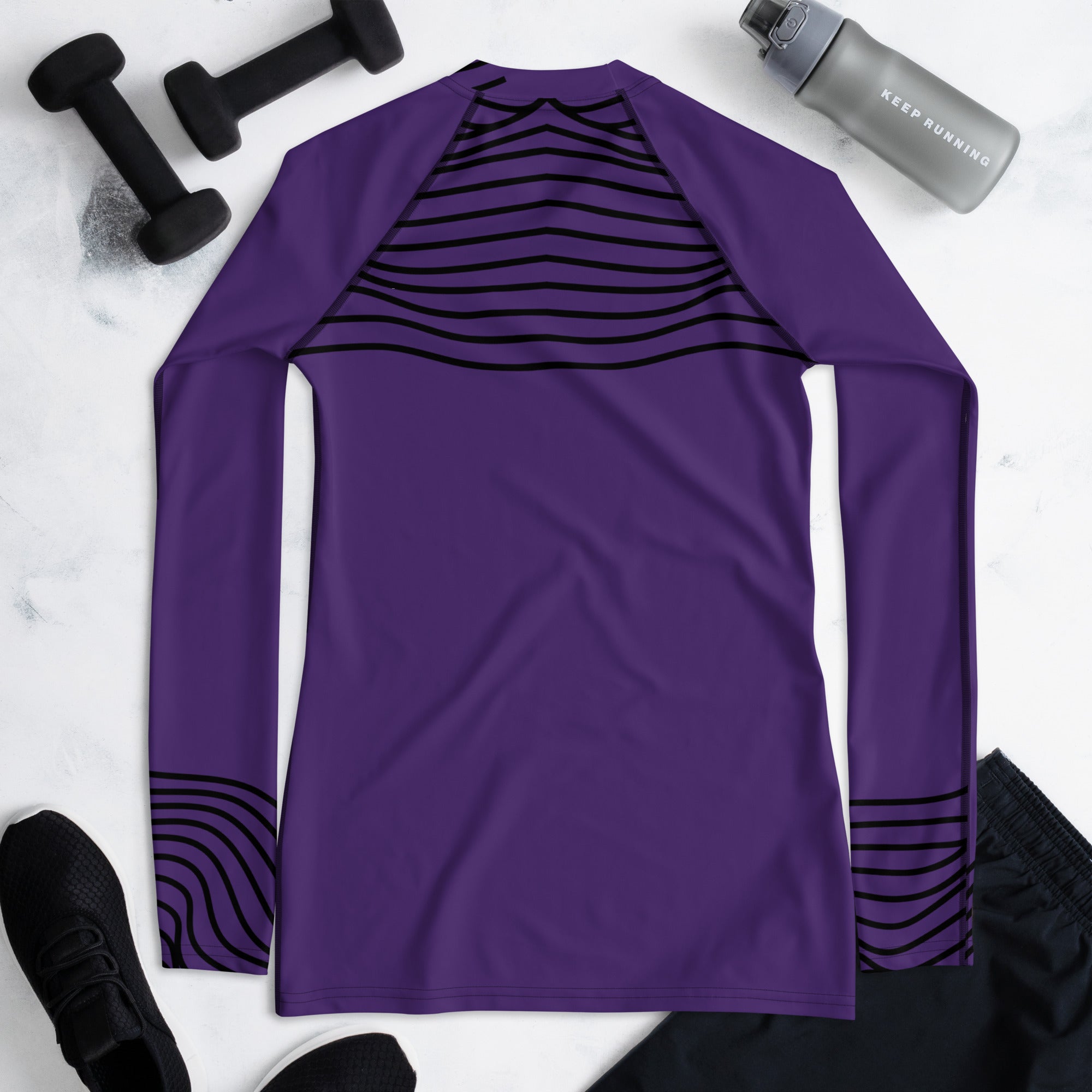 Sporty Women's Rashguard. Long Sleeved Gym Top. Activewear Top. RippleFX by WickedYo.